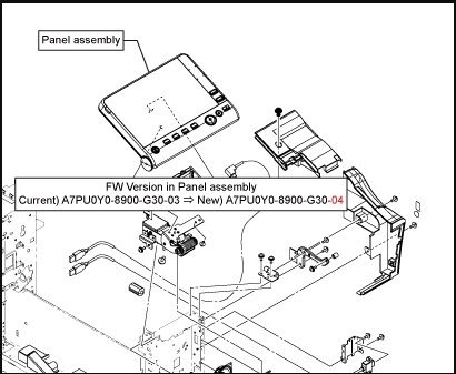 Панель управления (Panel assembly ) Develop ineo+ 258